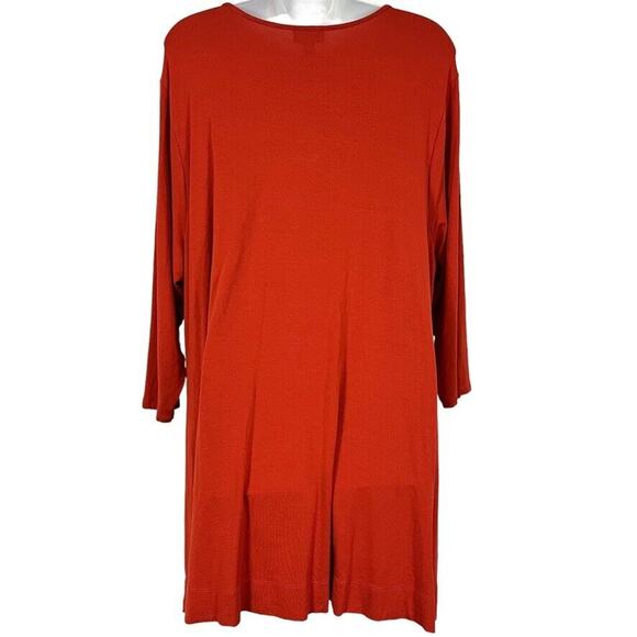 J Jill Wearever Collection Womens Dark Orange Pullover Longline Top Shirt sz 2X - Picture 14 of 15